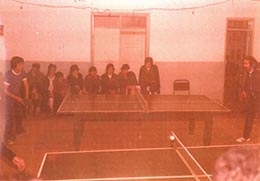 Jogo de Ping-pong na sede do Alcainça Atlético Clube